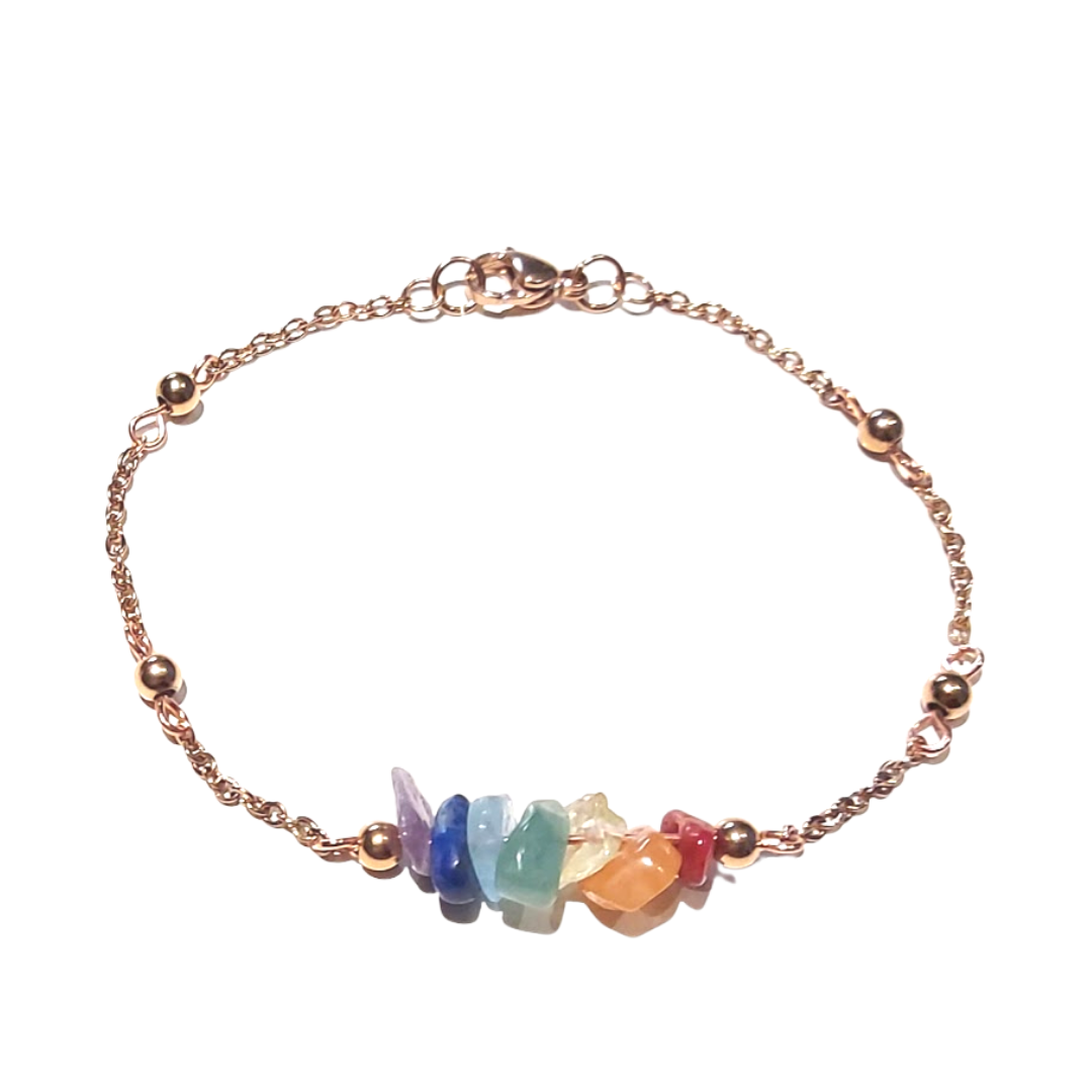 Chakra Armband Rosegoud