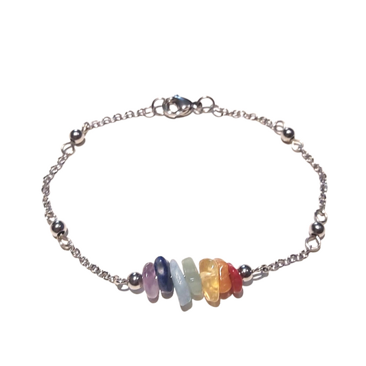 Chakra Armband Rodium